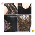 Lofty Black Sequins italienischen Design Perlen gestickten Meerjungfrau Abendkleid